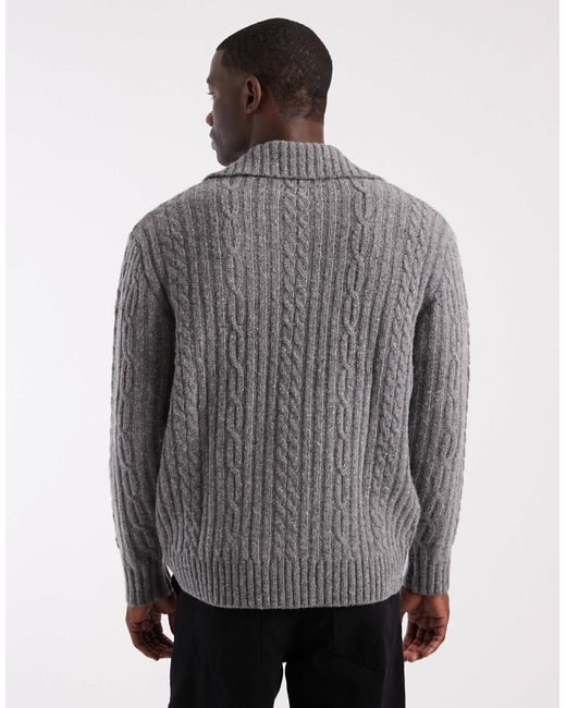Pull zippé en maille Levi's pour homme en coloris Gray