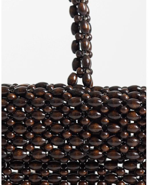 Mango Black Beaded Handbag