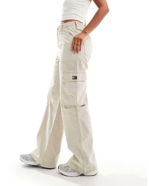 Tommy Hilfiger White Claire Utility Cargo Pants
