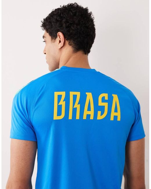 Nike Football Blue Nike Brazil World Cup 26 Backprint T-shirt