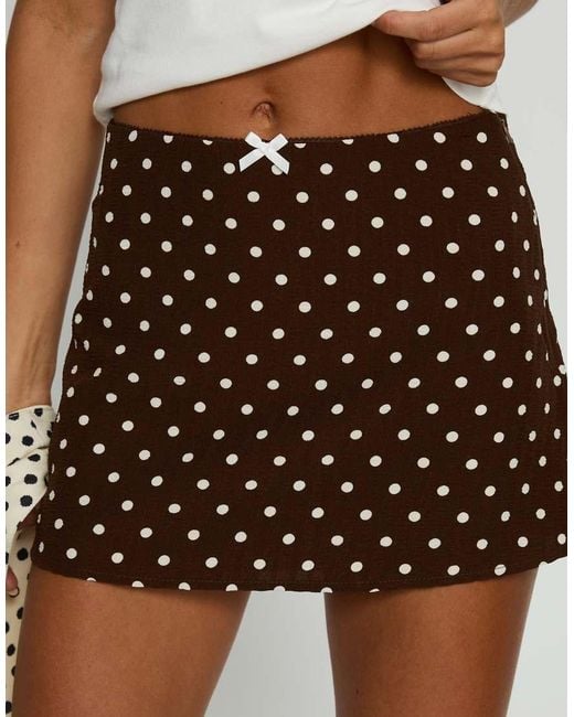 Princess Polly White Tejano Bow Front Mini Skirt