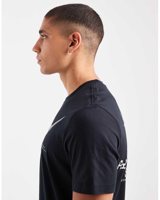 Nike Black Sportswear Back Print Graphic T-Shirt for men