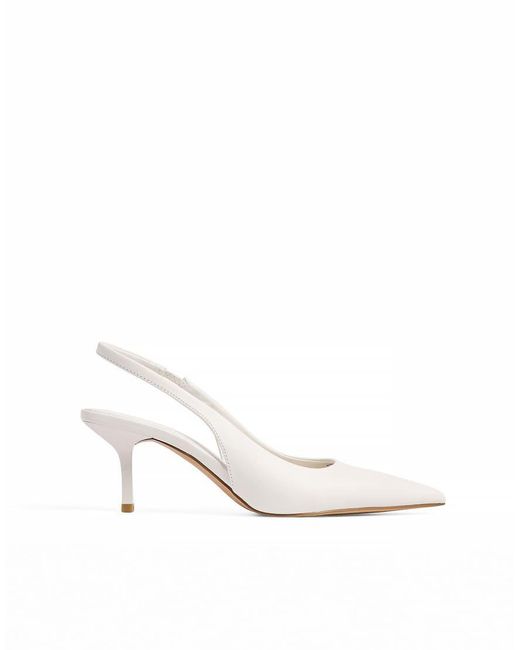 NA-KD White Slingback Pumps