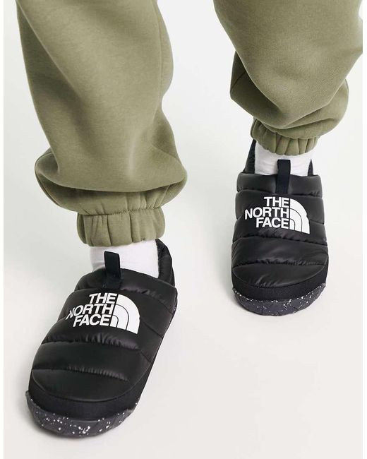The North Face Green Nuptse Down Insulated Slip On Mules for men