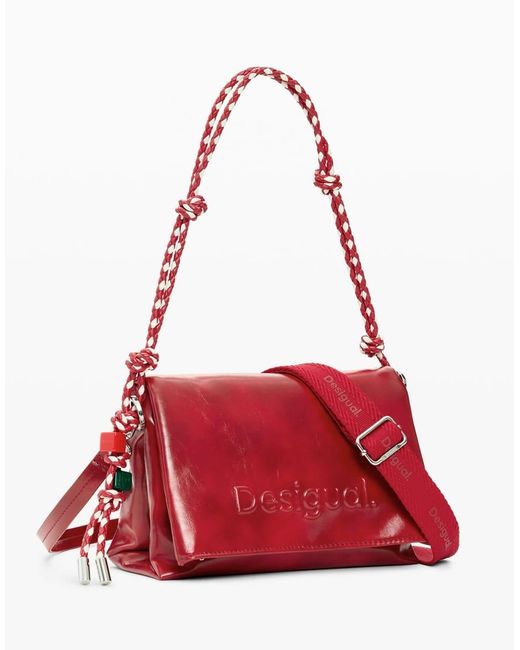 Desigual Red Medium Logo Bag