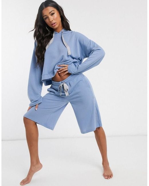Buy Blue Cropped Hoodie for Women Online Bahrain Ubuy