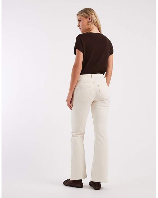 Only Petite Brown Blush High Waist Flared Jeans