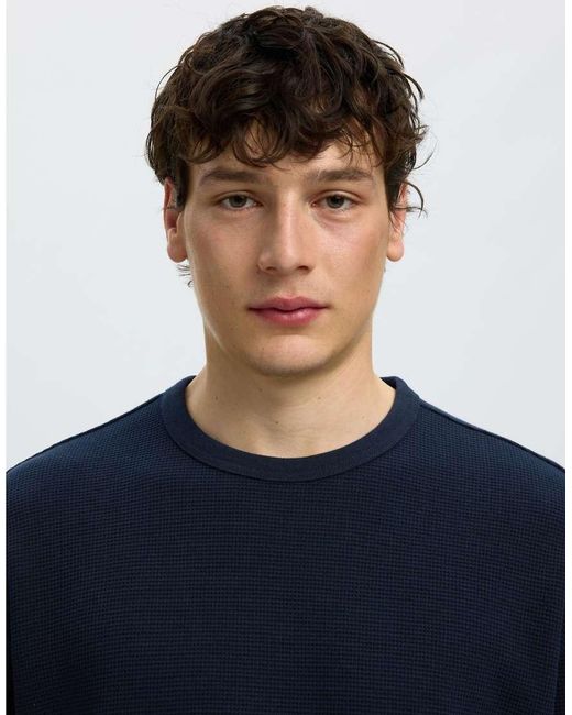 SELECTED Blue T-Shirt for men