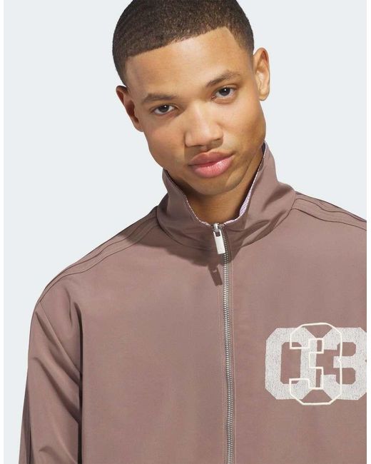 Adidas Originals Brown Firebird Coach Jacket for men