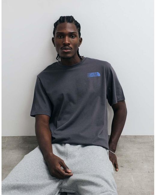 The North Face Blue Retro Trail Graphic T-Shirt for men