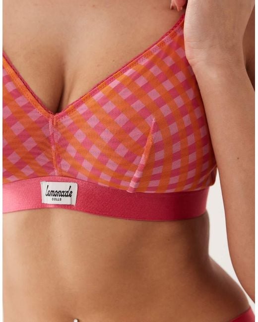 Lemonade Dolls Red Fuller Bust Stretch Mesh Bralette