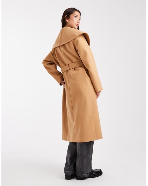 Miss Selfridge Natural Formal Wrap Coat
