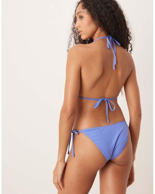 Polo Ralph Lauren Blue Logo Icons Ricky String Bikini Bottoms