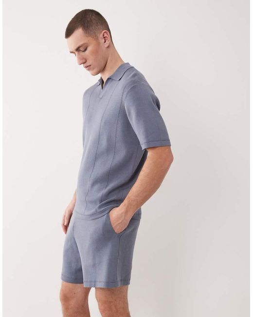ASOS Blue Compact Knit Shorts for men
