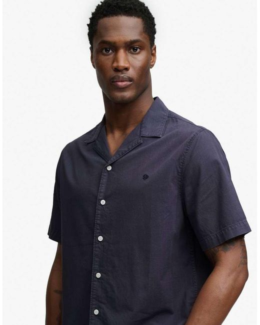 Superdry Blue Cabana Short Sleeve Shirt for men