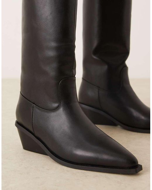 Glamorous Natural Western Knee Boots