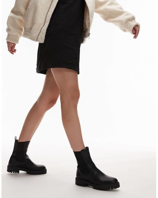 Mango Black Chunky Ankle Boot