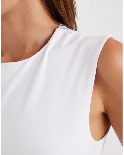 Vero Moda White – nahtloser, ärmelloser jersey-body