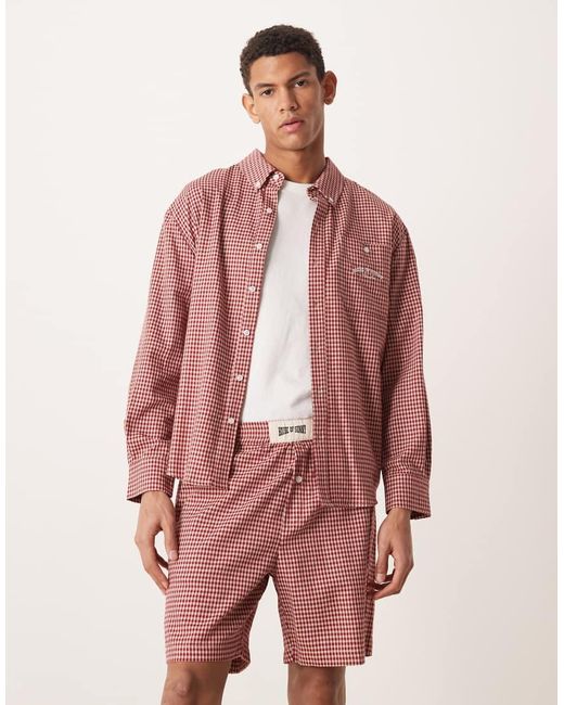 House Of Sunny Pink Classic Lounge Box Fit Shorts for men