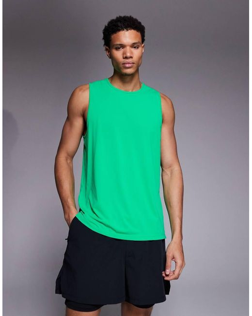 4505 Hardloophemd Van Sneldrogend Nylon Performance Mesh in het Green voor heren