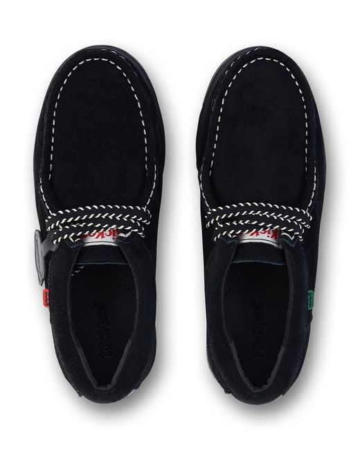Kickers Black Shoe Lennon Wall Suede Shoe