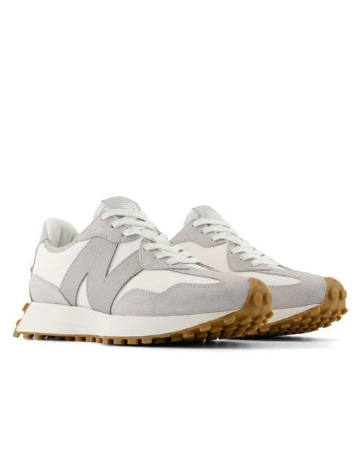 New Balance White 327 Sneakers