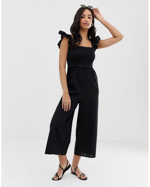 frill sleeve jumpsuit