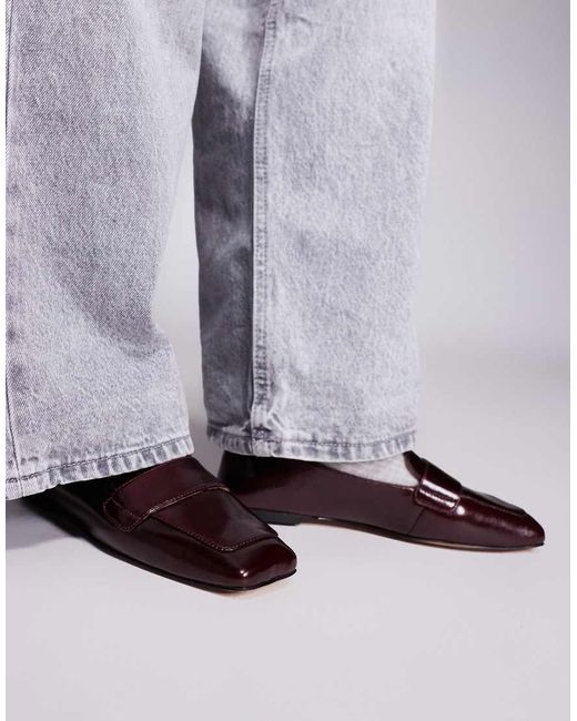 Steve Madden Red Monarc Square Toe Loafer