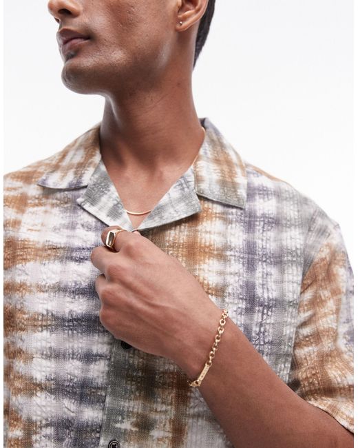 Chemise d'ensemble à manches courtes en crépon effet tie-dye Topman pour homme en coloris Multicolor