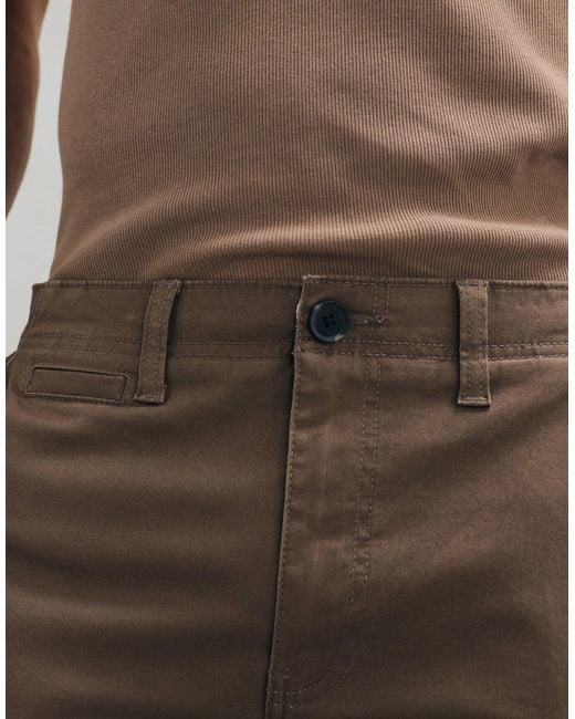 Threadbare Brown Slim Leg Pants for men