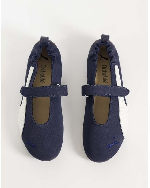 PUMA Blue Speedcat Fleur Baller Flats