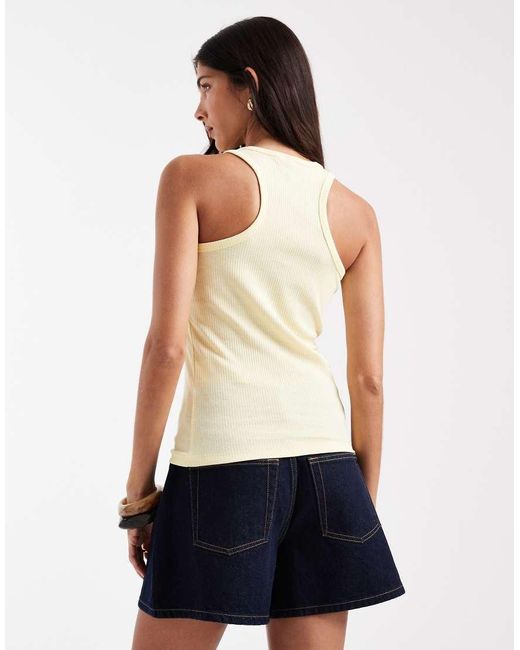 Pieces Blue Racer Neck Tank Top