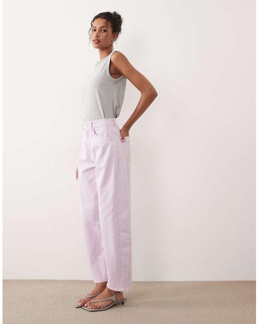 ASOS Pink Slim Barrel Jean