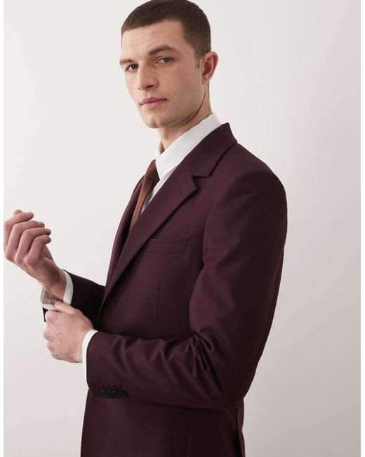 ASOS Purple Skinny Suit Jacket for men