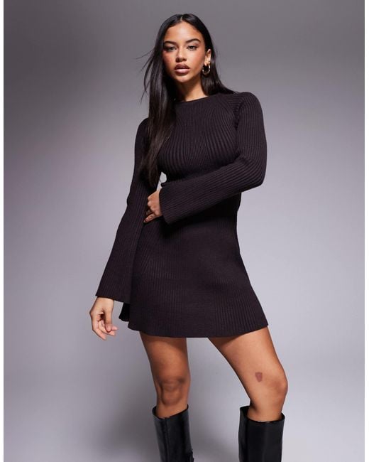 River Island Blue Knitted Mini Dress