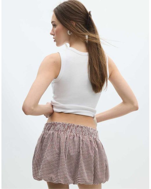 Stradivarius Skort Met Pofzoom in het Brown