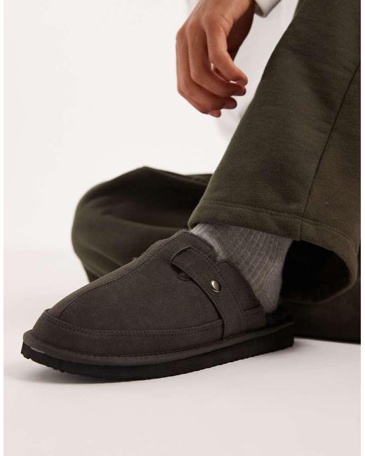 ASOS Black Mule Slippers for men