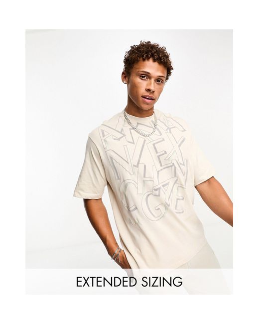 Armani Exchange White Scattered Logo T-shirt for men