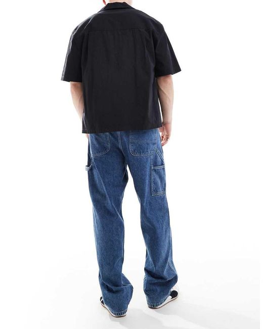 Vaqueros Azul Lavado Holgados De Estilo Carpintero Alex De Jack & Jones de hombre de color Blue