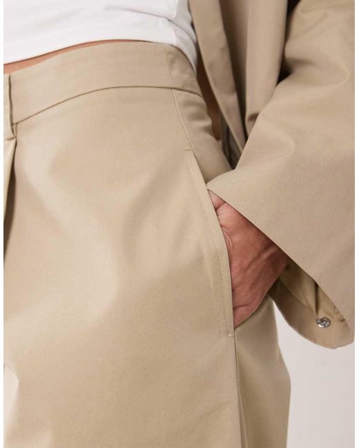 Gina Tricot Natural Co-ord Wide Balloon Cotton Rich Trousers