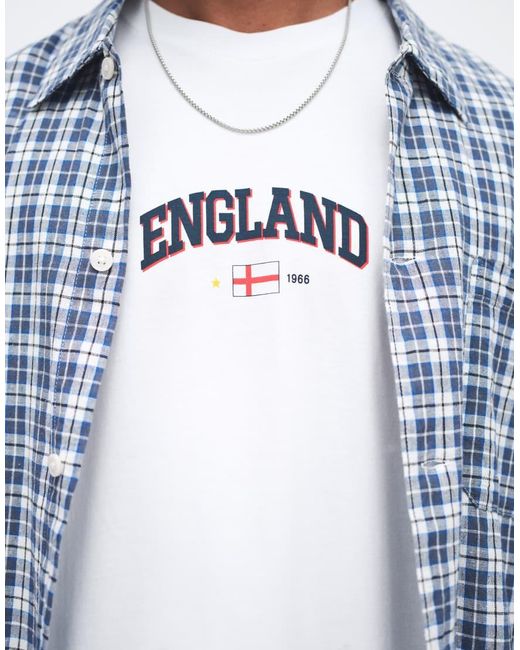 Jack & Jones White World Cup England T-shirt for men