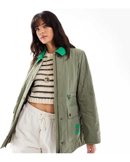 Barbour Green X Asos Kaz Quilted Jacket