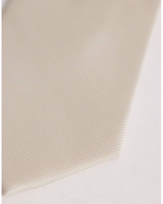 ASOS White Textured Satin Tie for men