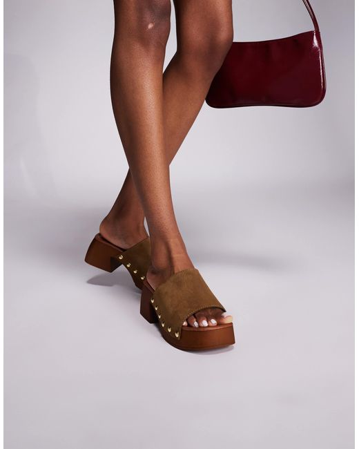 Schuh Green Exclusive Via Heeled Clog Sandals