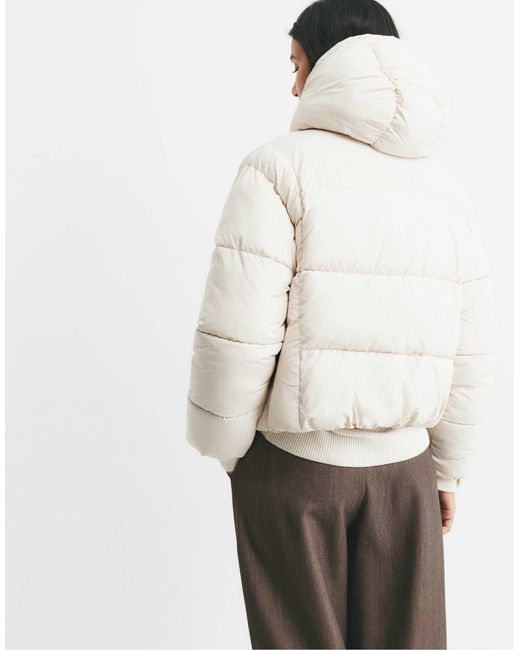 Pull&Bear Natural – kurze steppjacke