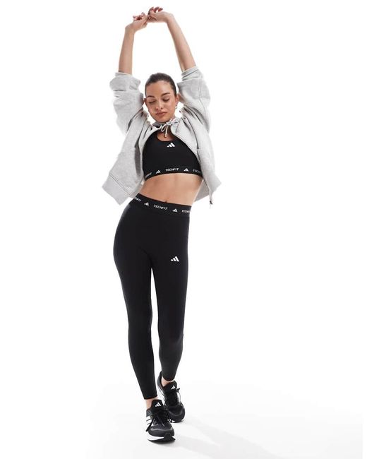 Adidas Originals White Adidas Training Techfit 7/8 Sculpt leggings