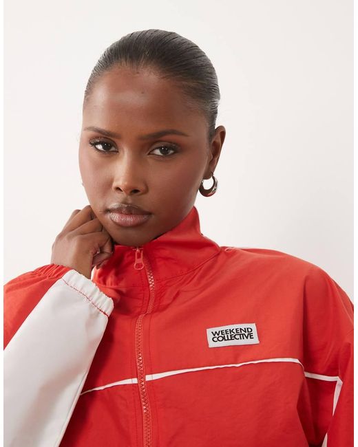 ASOS Red Weekend Collective Co-ord Nylon Track Jacket