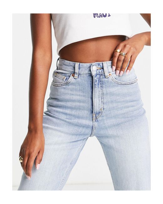 Monki Zami Cotton Straight Leg Jeans in 