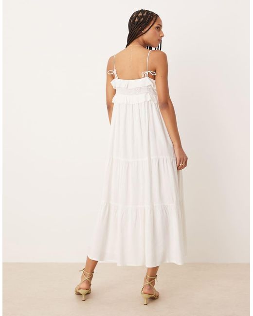 Vestido Midi De Tirantes Con Volante Florian De Nobody's Child de color Natural