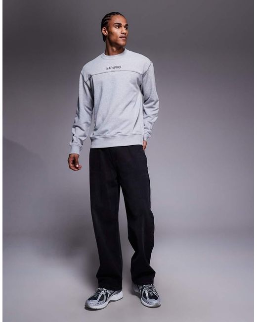 Napapijri Gray Umbra Sweatshirt for men
